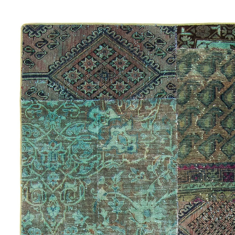 パッチワーク絨毯 234x150cm - ウールラグ