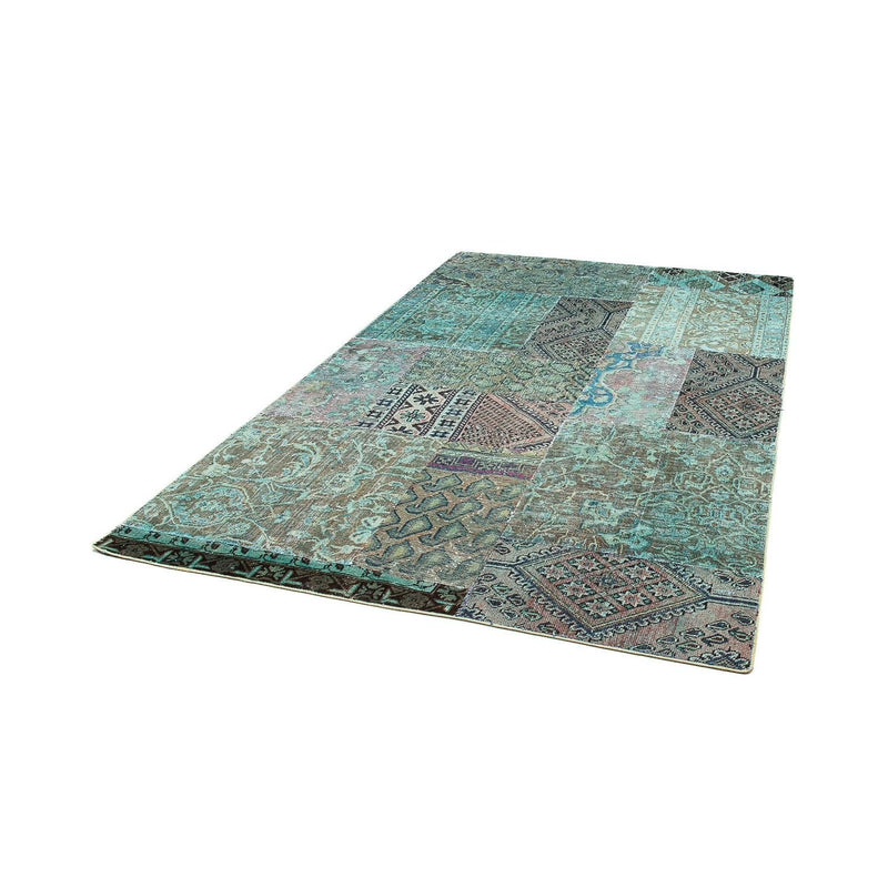 パッチワーク絨毯 234x150cm - ウールラグ
