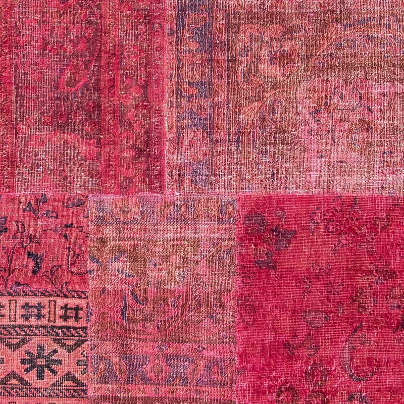 パッチワーク絨毯 237x151cm - ペルシャウールラグ