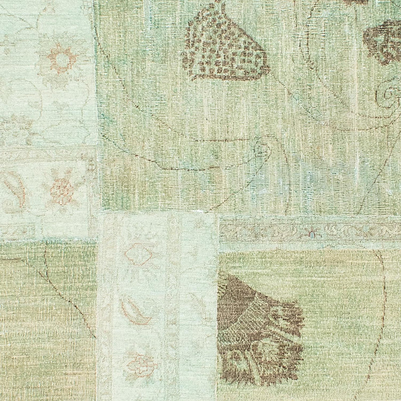 パッチワーク絨毯 292x190cm - ペルシャウールラグ