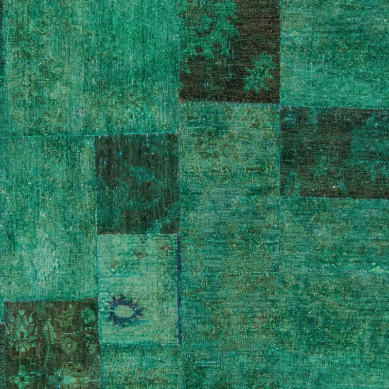 パッチワーク絨毯 237x156cm - ウールラグ