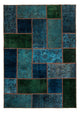 パッチワーク絨毯 207x143cm - ペルシャウールラグ
