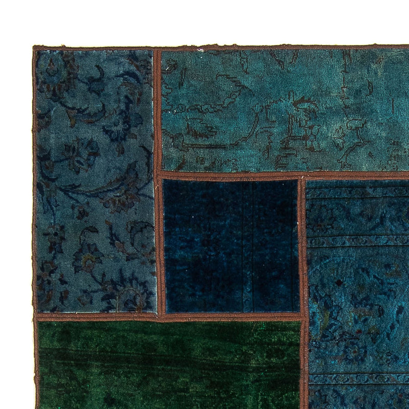 パッチワーク絨毯 207x143cm - ペルシャウールラグ