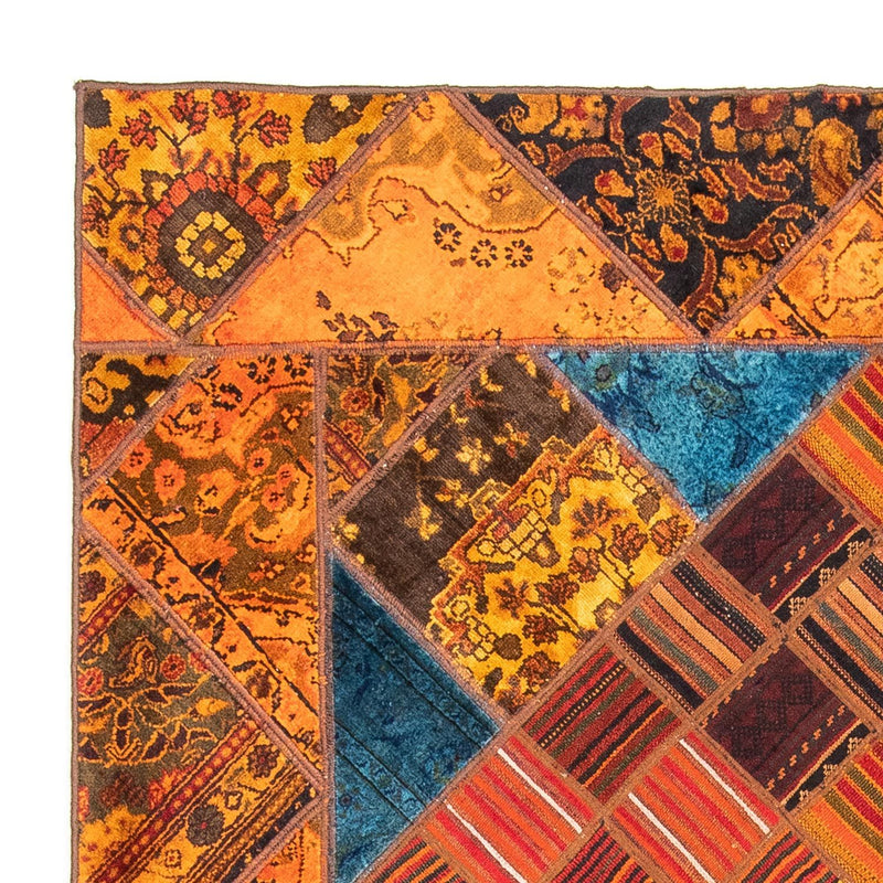 パッチワーク絨毯 234x176cm - ペルシャウールラグ