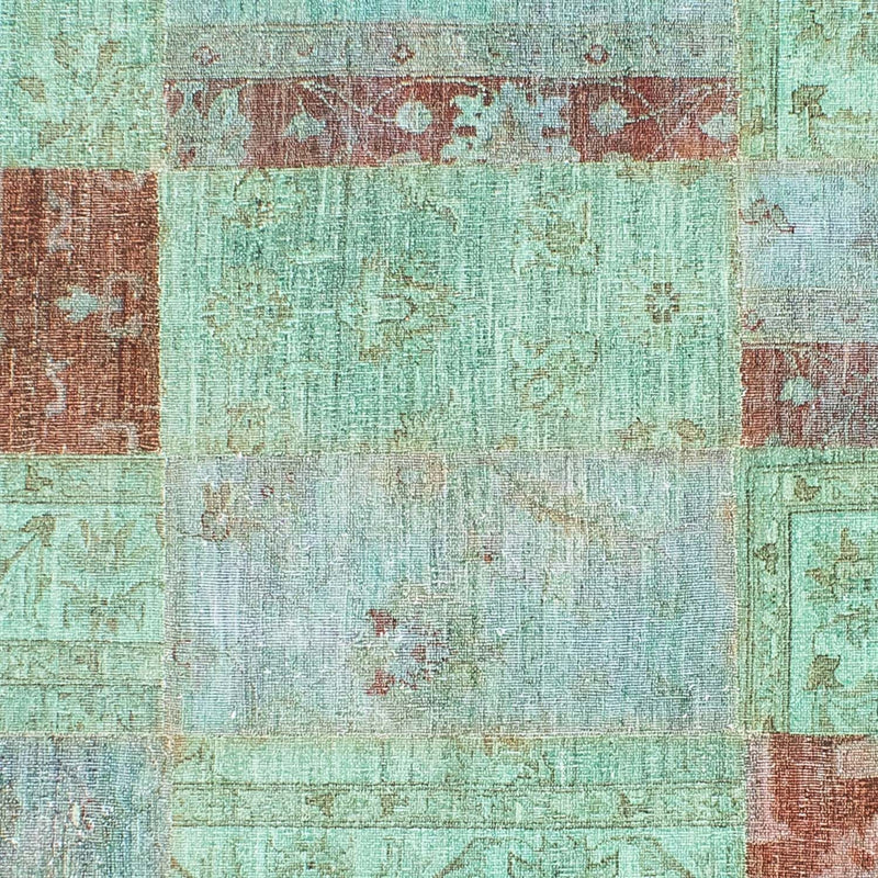 パッチワーク絨毯 270x182cm - ペルシャウールラグ