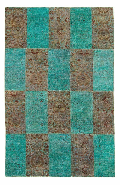 パッチワーク絨毯 149x240cm - ウールラグ