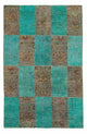 パッチワーク絨毯 240x149cm - ウールラグ