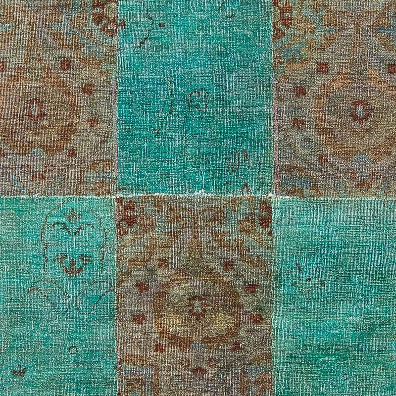 パッチワーク絨毯 240x149cm - ウールラグ