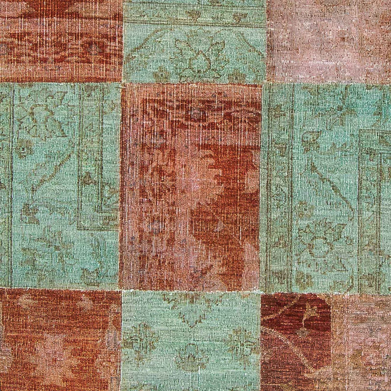 パッチワーク絨毯 223x150cm - ウールラグ