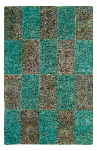 パッチワーク絨毯 149x243cm - ウールラグ