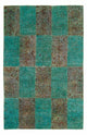 パッチワーク絨毯 243x149cm - ウールラグ