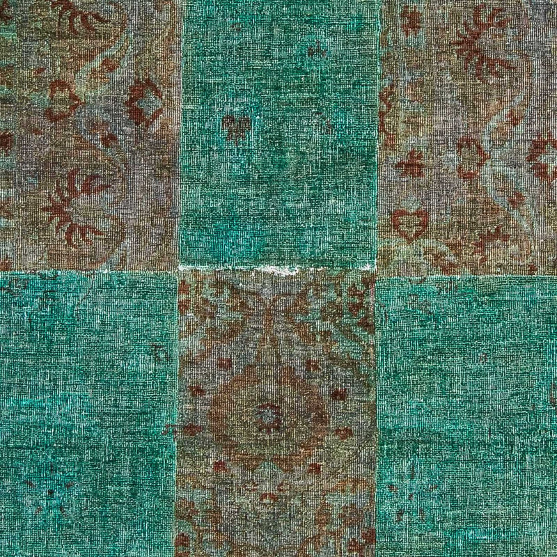 パッチワーク絨毯 243x149cm - ウールラグ