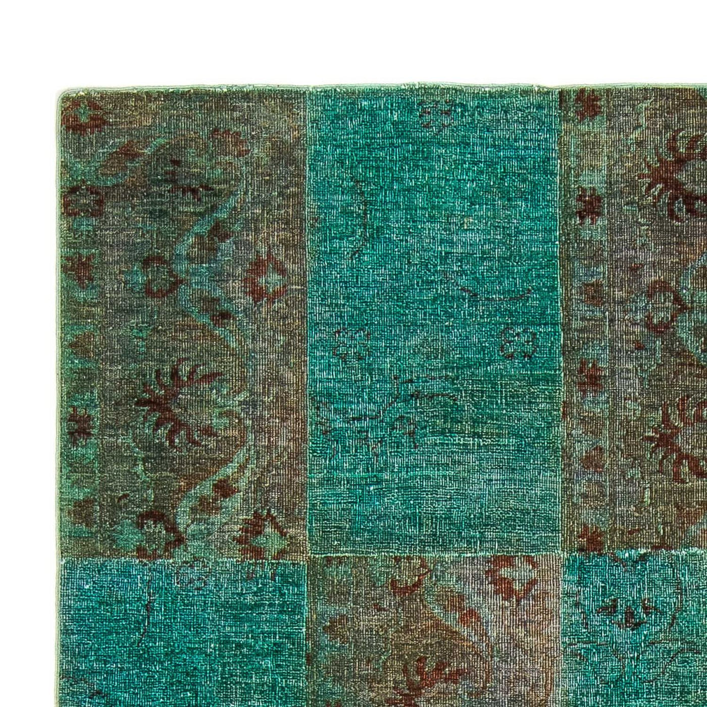 パッチワーク絨毯 243x149cm - ウールラグ