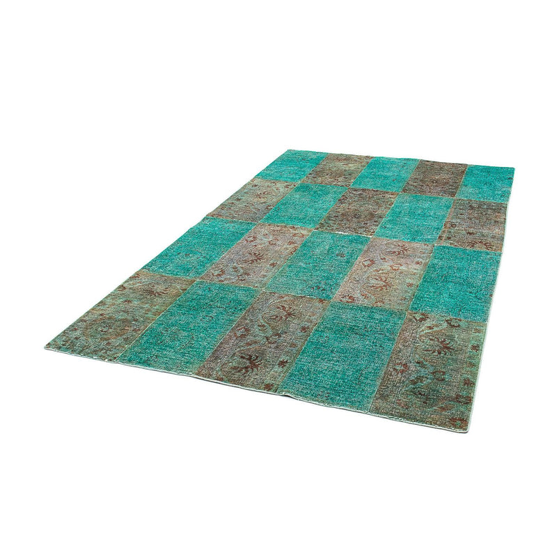 パッチワーク絨毯 243x149cm - ウールラグ