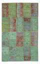 パッチワーク絨毯 242x148cm - ウールラグ