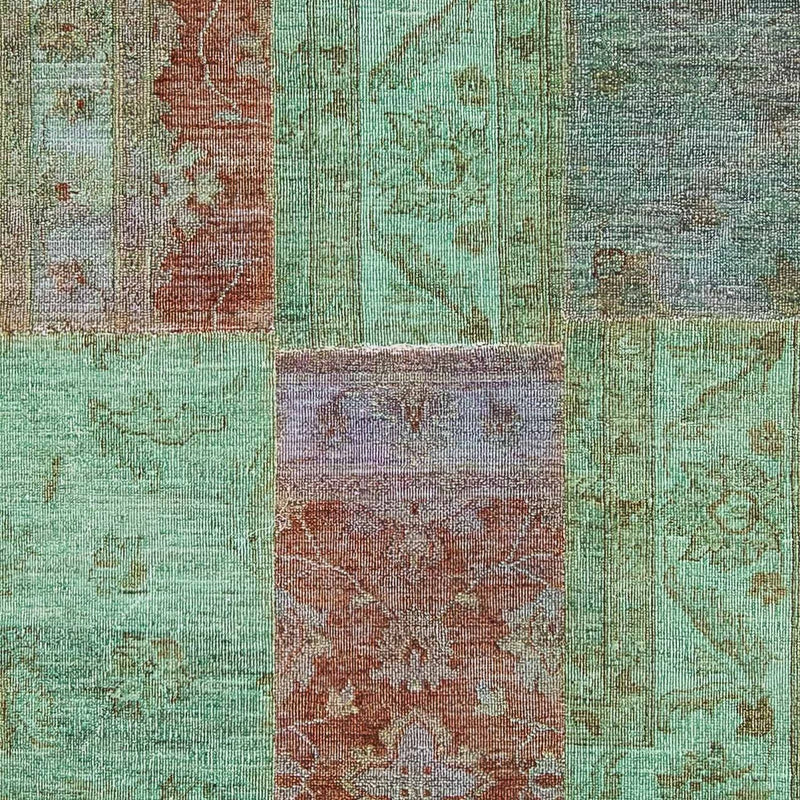 パッチワーク絨毯 242x148cm - ウールラグ