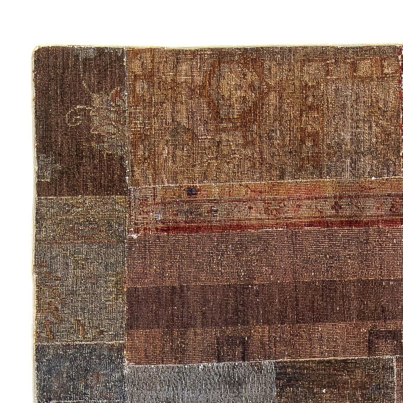 パッチワーク絨毯 194x146cm - ウールラグ