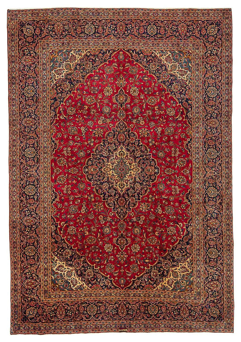 カシャーン 絨毯 421x302cm - ペルシャ絨毯