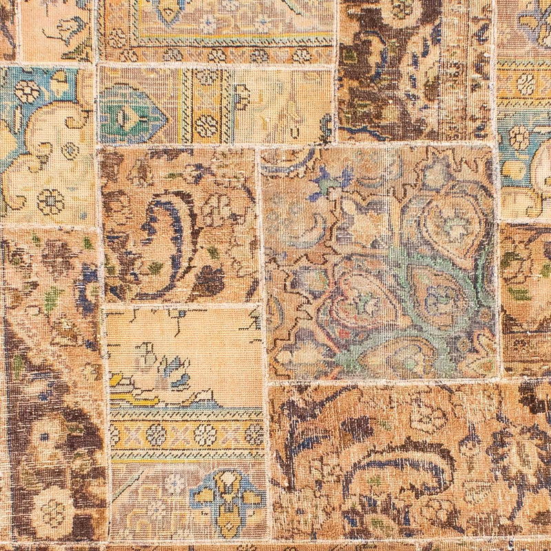パッチワーク絨毯 305x242cm - ペルシャウールラグ
