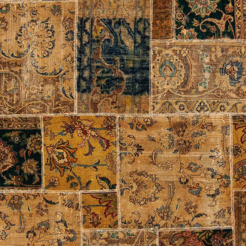 パッチワーク絨毯 275x182cm - ウールラグ