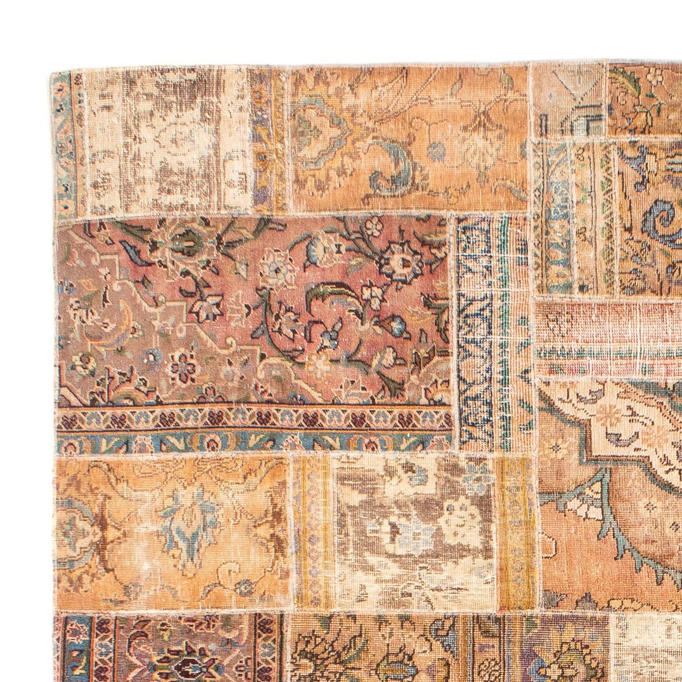 パッチワーク絨毯 301x241cm - ペルシャウールラグ