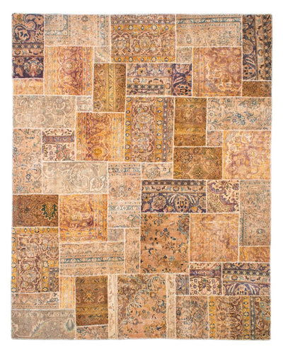 パッチワーク絨毯 241x301cm - ペルシャウールラグ