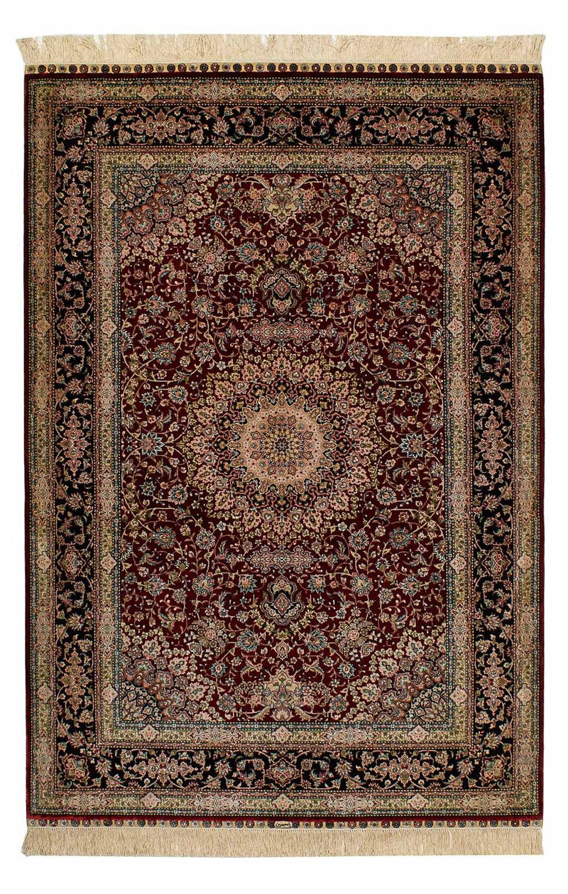 中国シルク 絨毯 183x122cm - ペルシャ絨毯