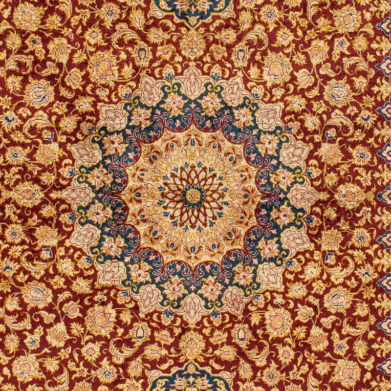 中国シルク 絨毯 198x137cm - ペルシャ絨毯