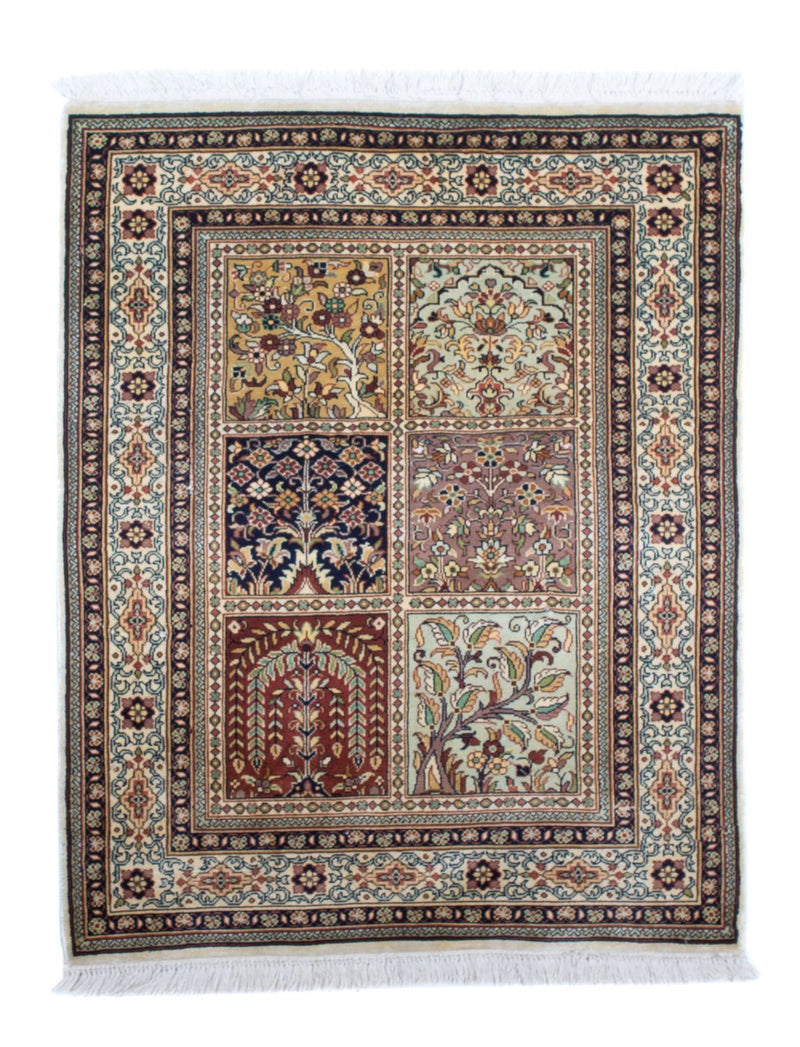 カシミールシルク 絨毯 100x74cm - オリエンタル絨毯
