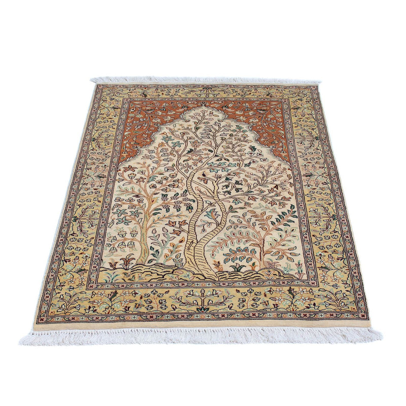 カシミールシルク 絨毯 124x76cm - オリエンタル絨毯