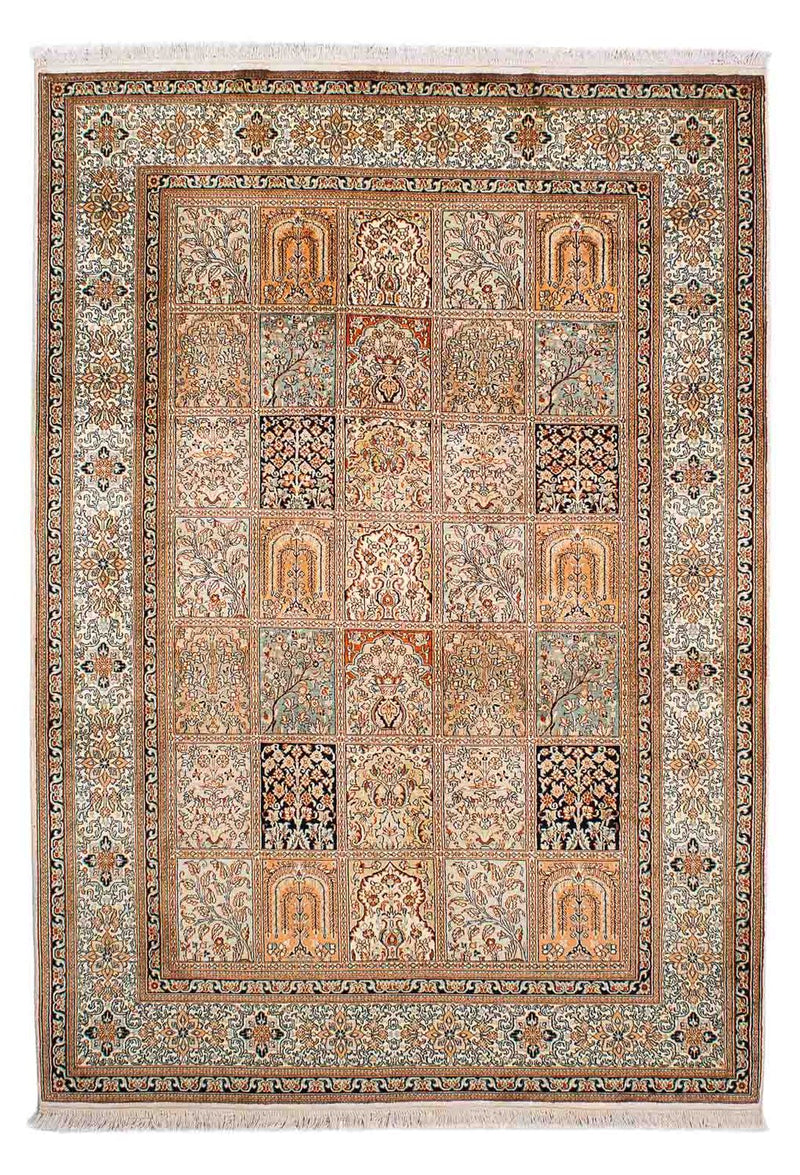 カシミールシルク 絨毯 221x158cm - オリエンタル絨毯