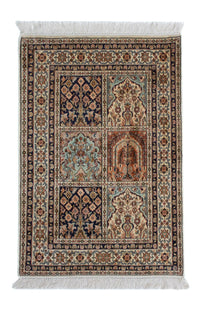 カシミールシルク 絨毯 93x63cm - オリエンタル絨毯 – product image