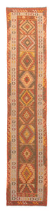 キリム マイメネ 絨毯 435x86cm - ウールラグ