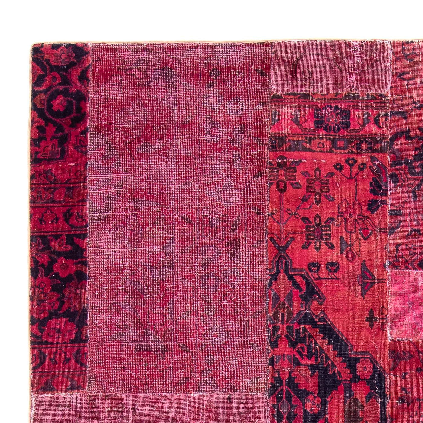 パッチワーク絨毯 269x180cm - ペルシャウールラグ