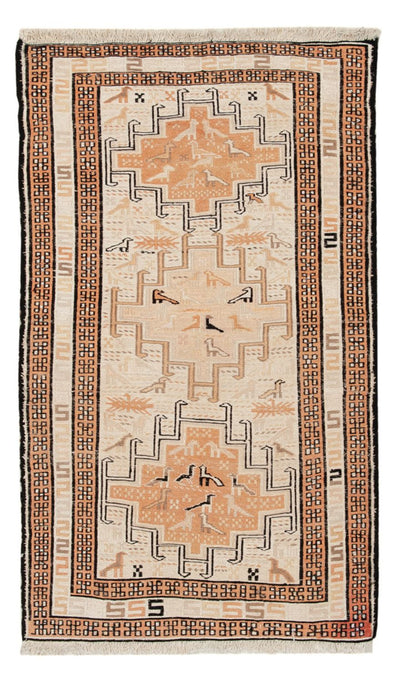 キリム シルク 絨毯 63x107cm