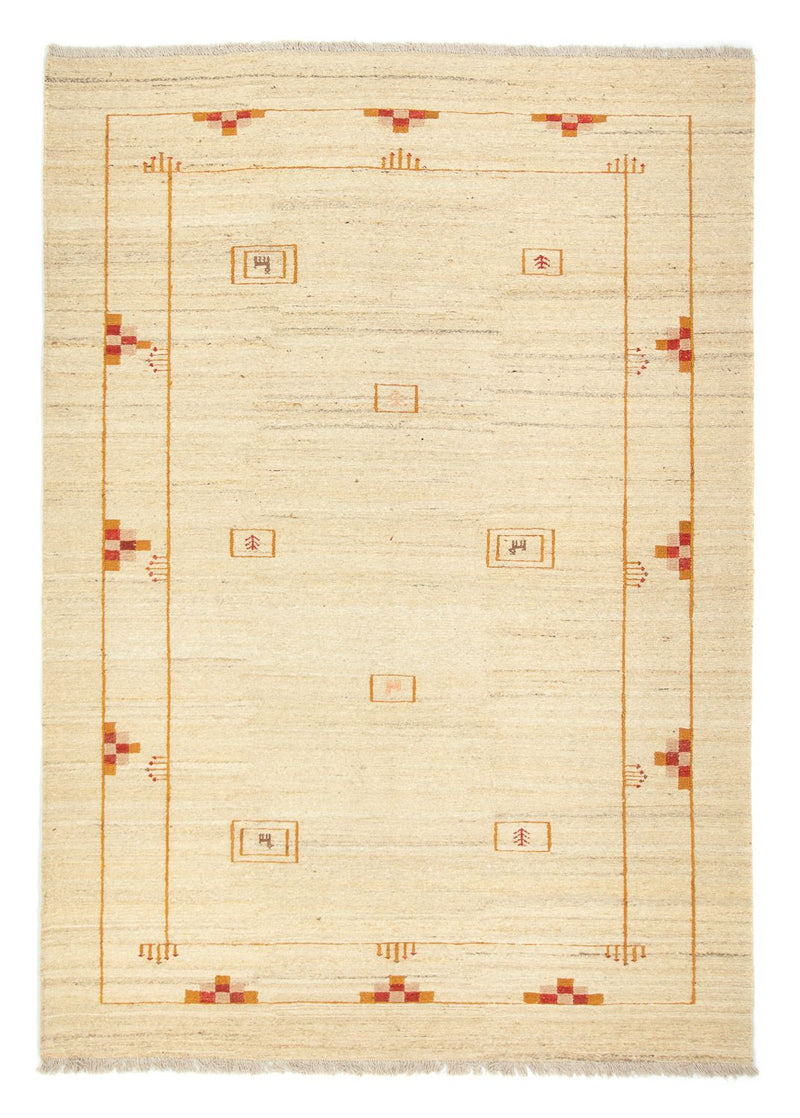 インド ギャベ 絨毯 240x170cm - ウールラグ