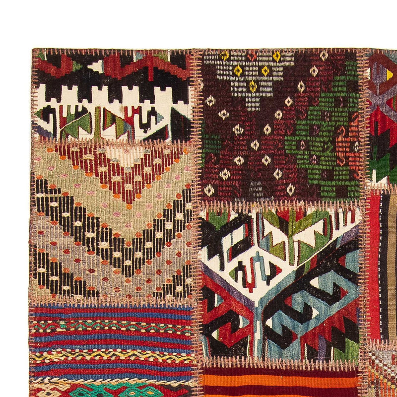 パッチワーク絨毯 238x168cm - ウールラグ