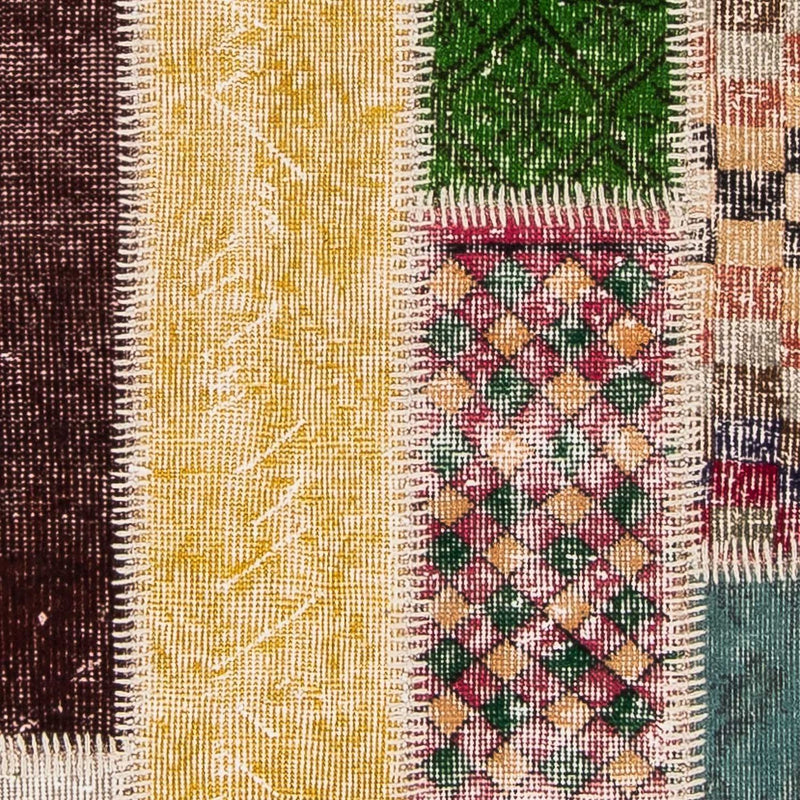 パッチワーク絨毯 202x80cm - ウールラグ