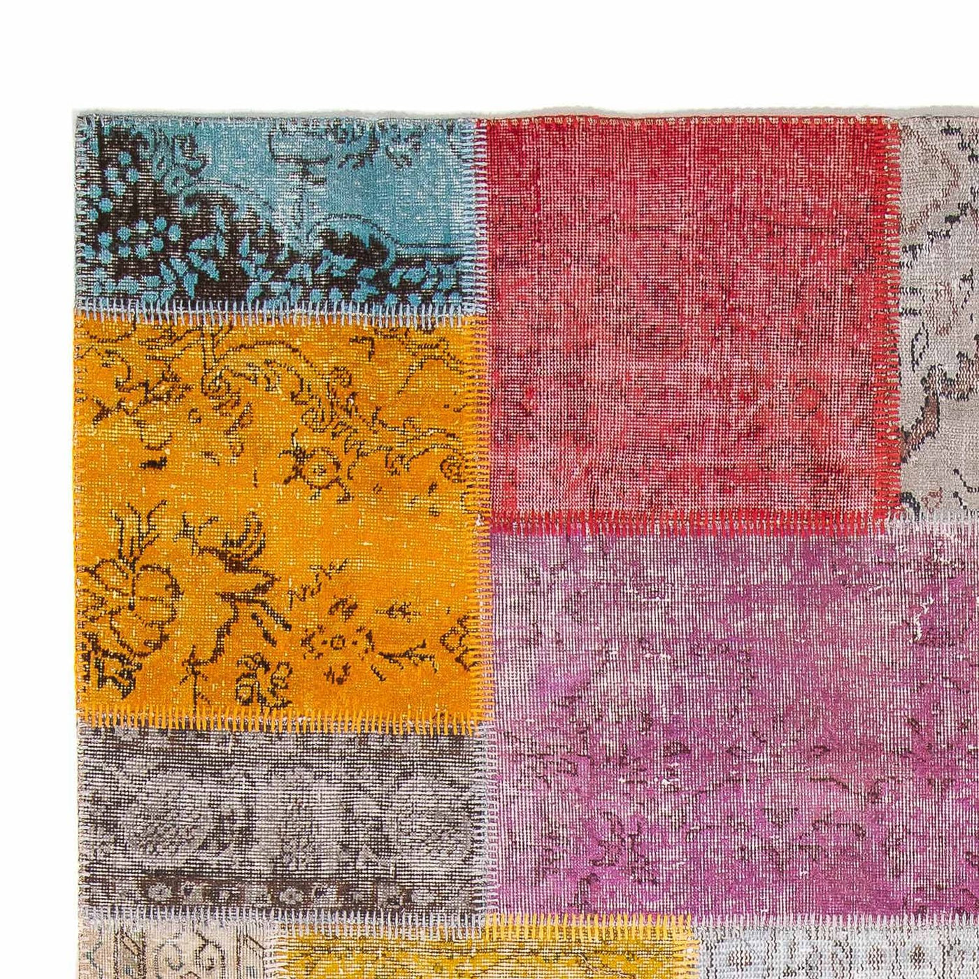 パッチワーク絨毯 300x250cm - ウールラグ