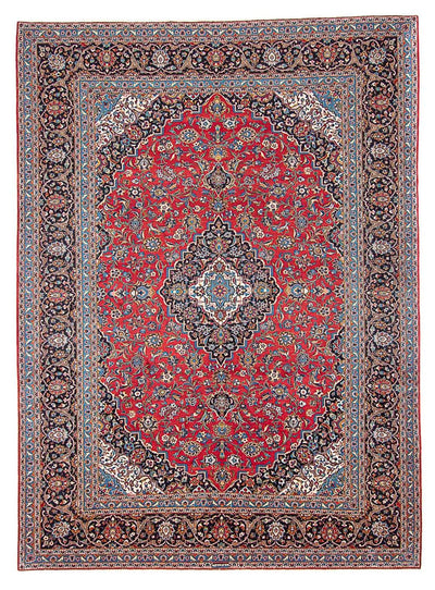 カシャーン 絨毯 398x400cm - ペルシャ絨毯