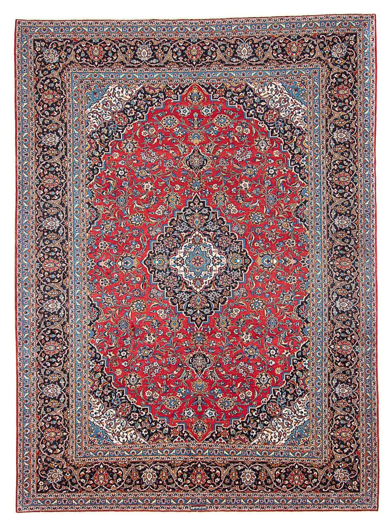 カシャーン 絨毯 400x398cm - ペルシャ絨毯