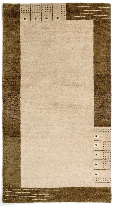 インド ギャベ 絨毯 90x165cm - ウールラグ