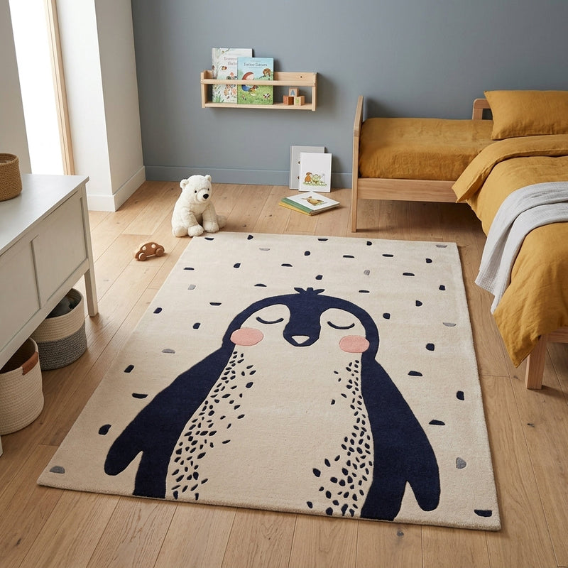 子供用ラグ Pinguin Antarktika - ウールラグ