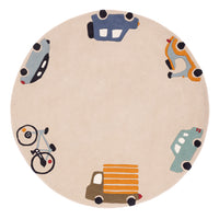 子供用ラグ Wheels - ウールラグ – product image